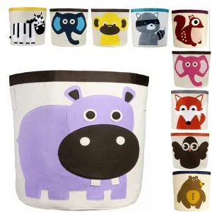 Детское мультяшное ведро для хранения животных органический хлопок подвесная