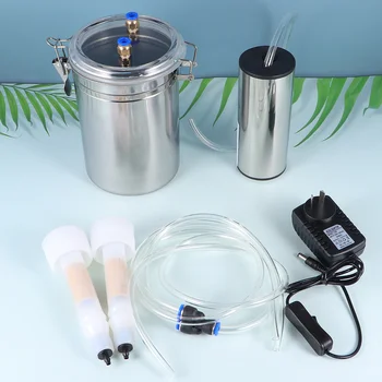 

1 Set Milking Machine Goat Stainless Steel Bucket Sheep Electric Milking Machine for Home Farm