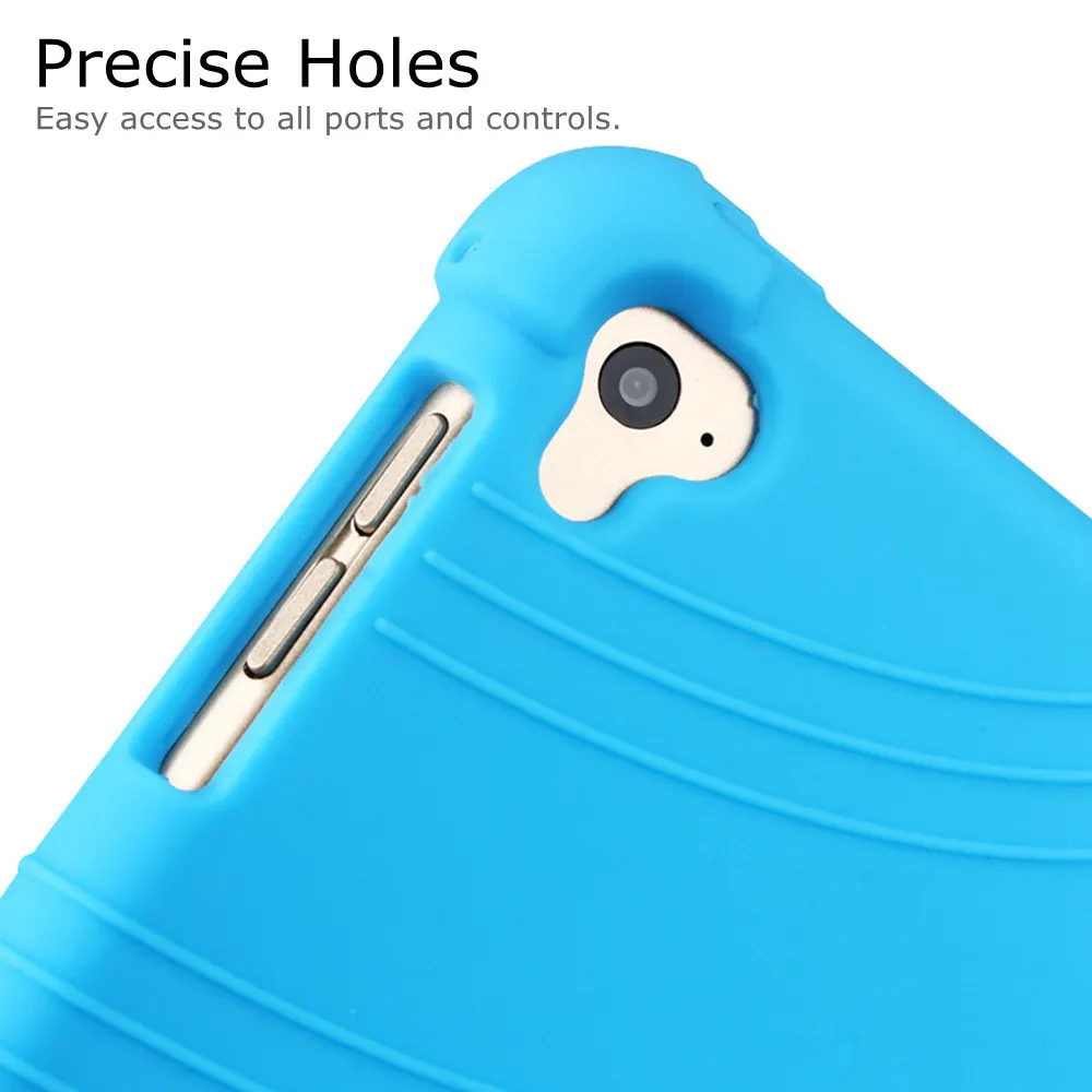 Силиконовые противоударные Чехлы для iPad 5 6 iPad Air/Air 2/Pro 9,7/для нового iPad 9,7 / 9," Tablet принципиально Капа кейс для детей+ подставка для ручек