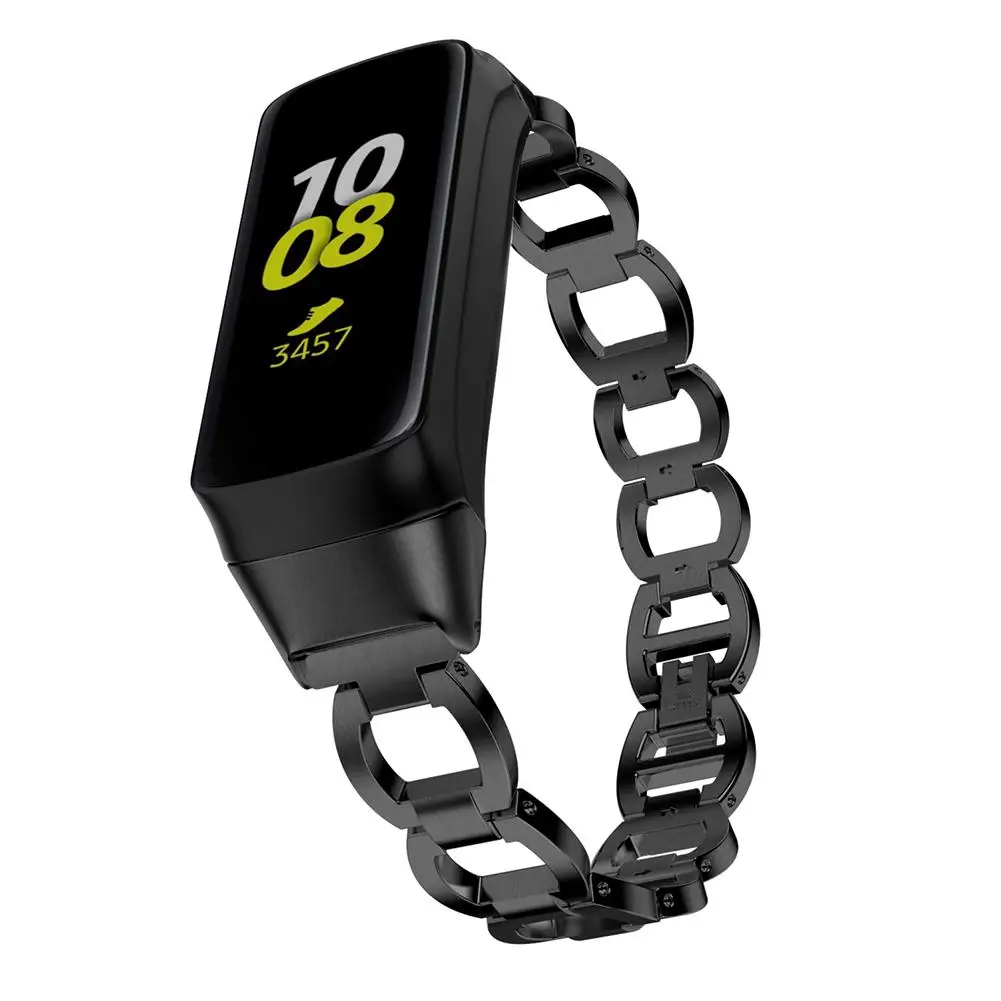 Роскошные часы с металлическим ремешком для Galaxy Fit SM-R370 браслет из нержавеющей стали сменный ремешок