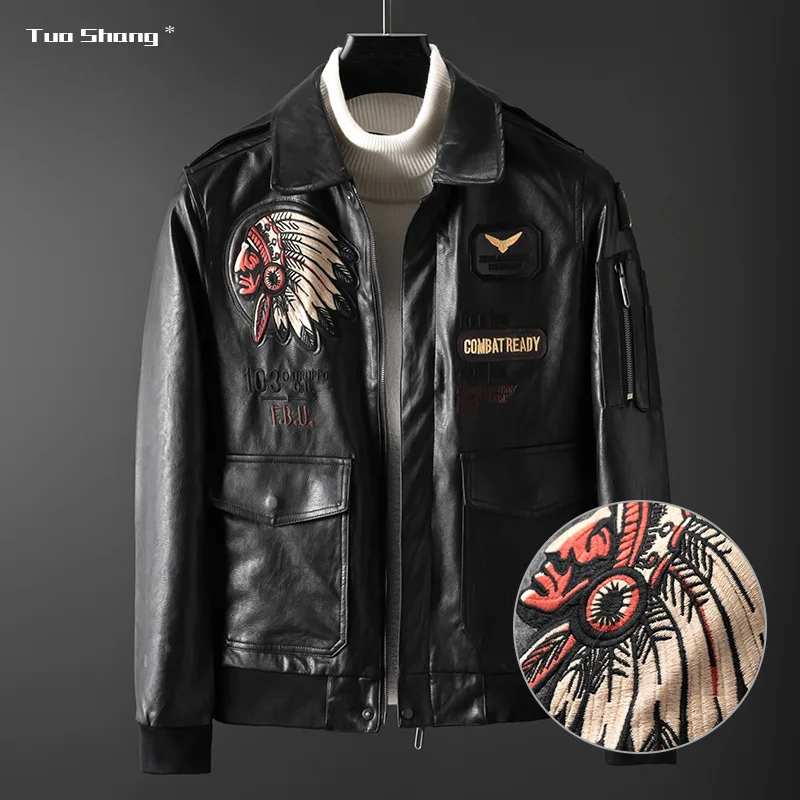 

2019 Men Leather Jacket Stand Collar Coat Autumn Casual Slim PU Black Jacket Male Moto Biker Outerwear Motocicleta Manga Larga