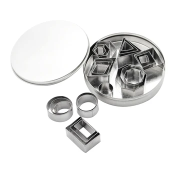 

24 PCS Biscuit Mold Mini Household Chocolate DIY Cake Stainless Steel Baking Tool Cookie Cutter Set Christmas Dessert Kitchen