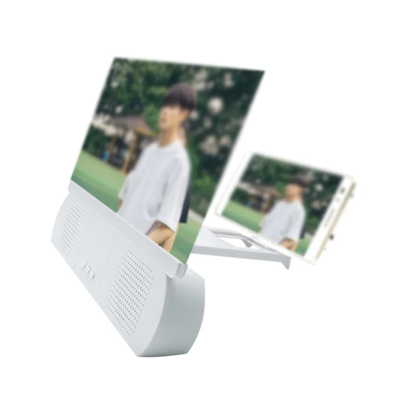 white Встроенного модуля Bluetooth Динамик увеличитель для экрана телефона 10 дюймов фильмы усилитель сигнала телефона Экран оборудование для ремонта часов и ювелирных изделий с телефона Упростите решение подставка для телефона - Цвет: white