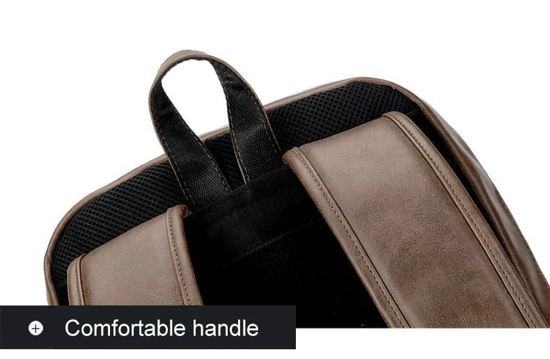 Винтажный кожаный рюкзак, деловой мужской повседневный рюкзак для путешествий, большой рюкзак для ноутбука, сумка для книг, черный мужской рюкзак, школьные сумки XA540ZC
