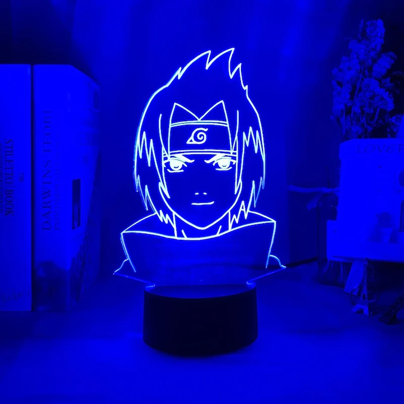 

Sasuke Uchiha Face Design Child Night Light Led Touch Sensor Usb Battery Powered Nightlight for Home Decor Lamp Naruto Gift