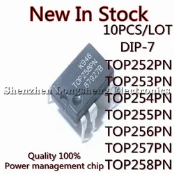10PCS/LOT TOP252PN TOP253PN TOP254PN TOP255PN TOP255 TOP256PN TOP257PN TOP258PN DIP-7 power management chip IC New In Stock