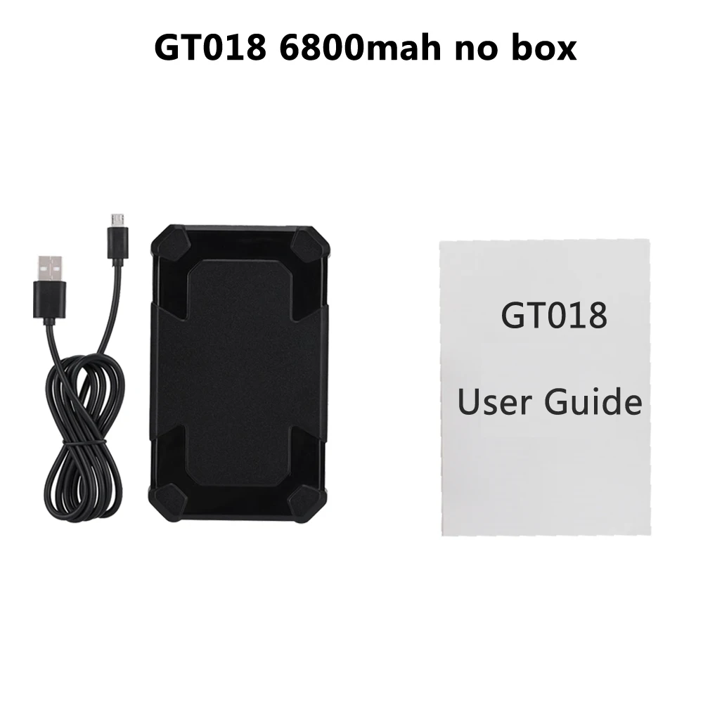 Скрытый магнитный gps полицейский локатор gt018 портативный навигатор Магнитный 6400 мАч перезаряжаемый gps трекер Противоугонный автомобильный gps трекер - Цвет: no box(6800mAh)
