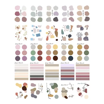 

25 pcs/pack Cartoon Geometric Bullet Journal Stickers Cute Decoration Stationery Sticker Scrapbooking DIY Diary Stick Label