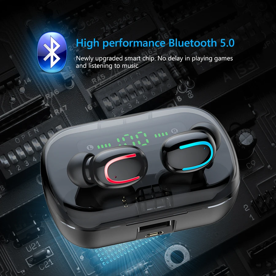 CBAOOO Q76 TWS Bluetooth наушники 5,0 в спортивная беспроводная водонепроницаемая гарнитура беспроводные наушники стерео микрофон Игровые наушники для xiaomi