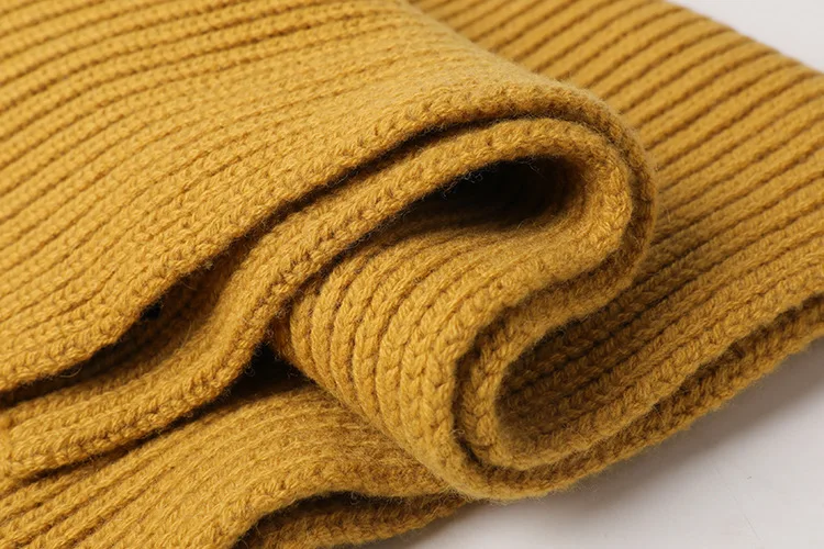 Кавме чистый шерстяной шарф унисекс базовые шарфы для женщин мужской длинный однотонный шарф вязание овечья шерсть 30*186 см 385 г