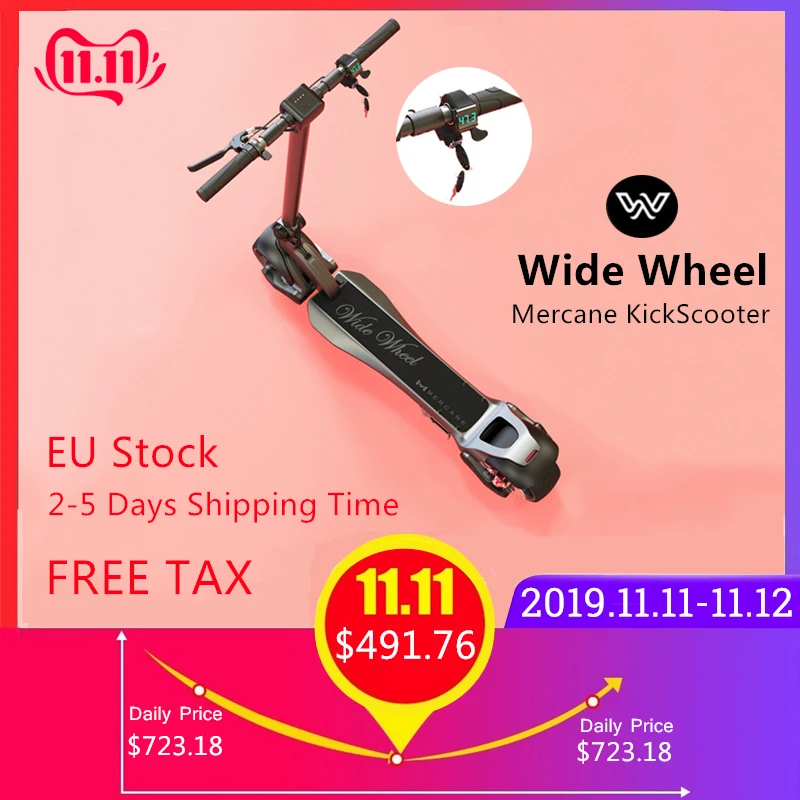 Cheap EU Stock 2019 Newest 500W / 1000W Mercane WideWheel Smart Electric Scooter Foldable Wide Wheel Kickscooter Dual Motor Skateboard 0 Cheap EU Stock 2019 Newest 500W / 1000W Mercane WideWheel Smart Electric Scooter Foldable Wide Wheel Kickscooter Dual Motor Skateboard 0