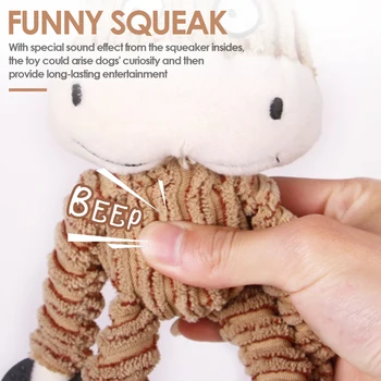 

New Squeak Pet Plush Toy Interactive Dog Toys Dog Chew Squeaky Whistling Tooth Cleaning Bite Resistant Pet Training Toys for Dog