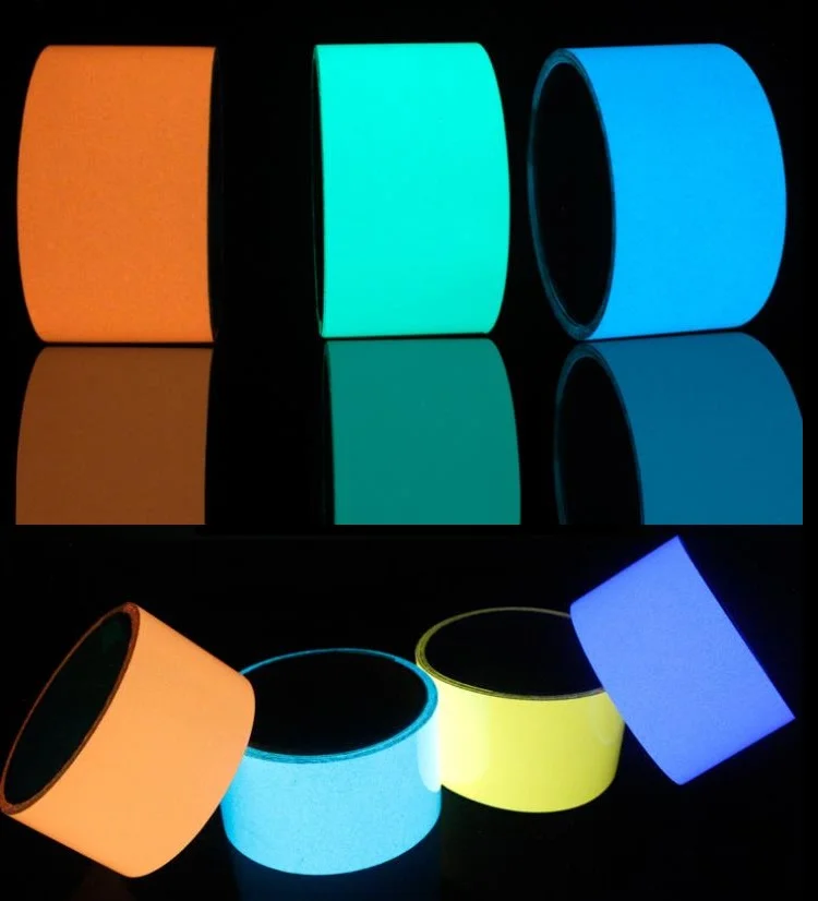 2 см* 10 м многоцветный, которая светится ночью; ПЭТ хуже само-светящаяся лента Fuorescent свет для хранения самоклеющаяся лента из стекловолокна