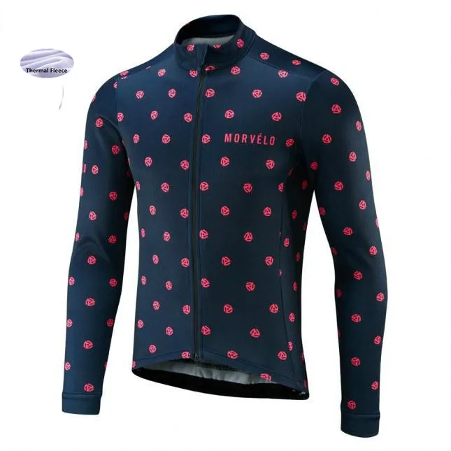 morvelo зима термо флис Велоспорт Джерси мужская одежда с длинным рукавом Bicicleta MTB Maillot Ropa Ciclismo Hombre Ciclismo - Цвет: 006