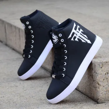 

Fashion Men Casual Shoes Men Sneakers 2020 Brand Comfortable Lace Up Hip-hop High Top Sport Mens Shoes 39-44 Zapatillas Hombre
