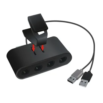 

4 Ports GC Controllers USB Adapter Gamecube Controller Adapter Fit for Nintend Switch Wiiu/PC Console Support Dropshipping