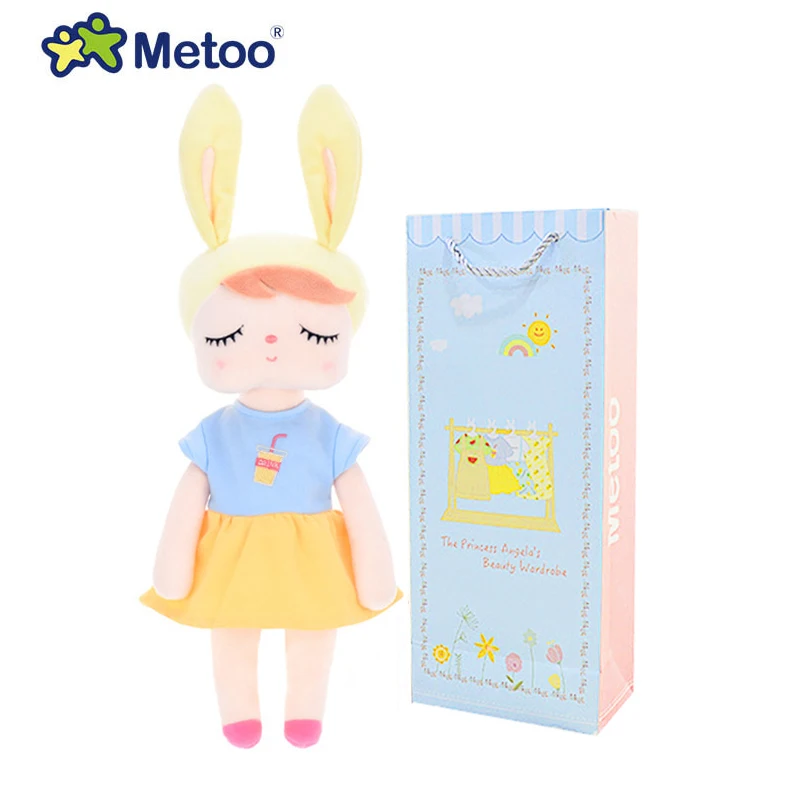 【Оригинальная коробка 】новейшая кукла Metoo мягкие игрушки для девочек детские милые Мультяшные Ангела Кролик Плюшевые животные для детей - Цвет: 918-6
