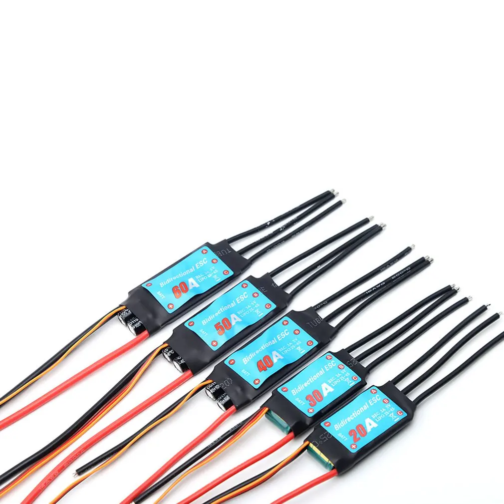 1 шт. 20A/30A/40A/50A/60A двунаправленный бесщеточный ESC для дистанционного управления