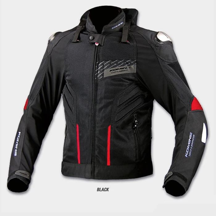 Komine jk015 Мотоцикл горные велосипед внедорожные черные куртки мотокросса куртка с протектором