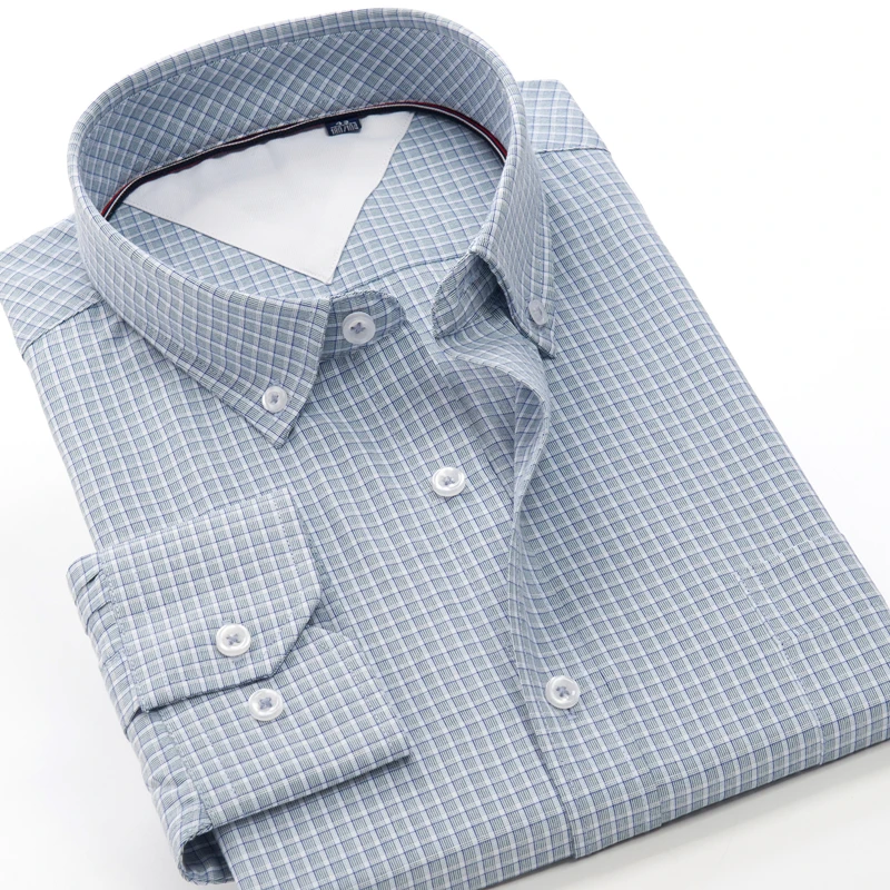 6XL 7XL 8XL 9XL 10XL Large Size Plaid Long Sleeve Shirt 2022 Spring Brand Clothing Casual Youth Men's Loose Pocket Cotton Shirt