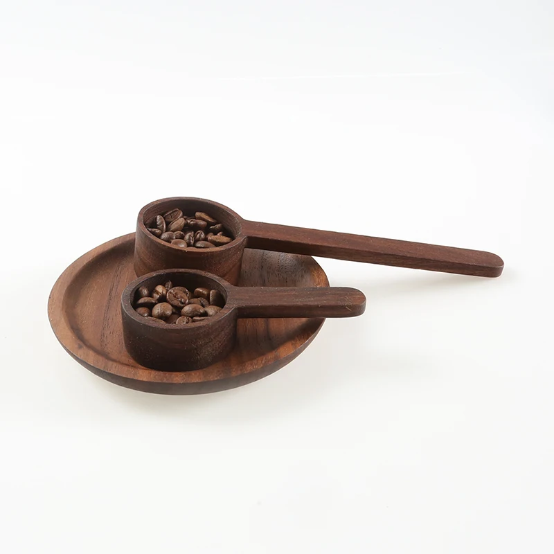 Wooden Coffee Scoop Measuring Spoon Black Walnut Wood Kitchen for Sugar Spice Powder Accessories | Дом и сад