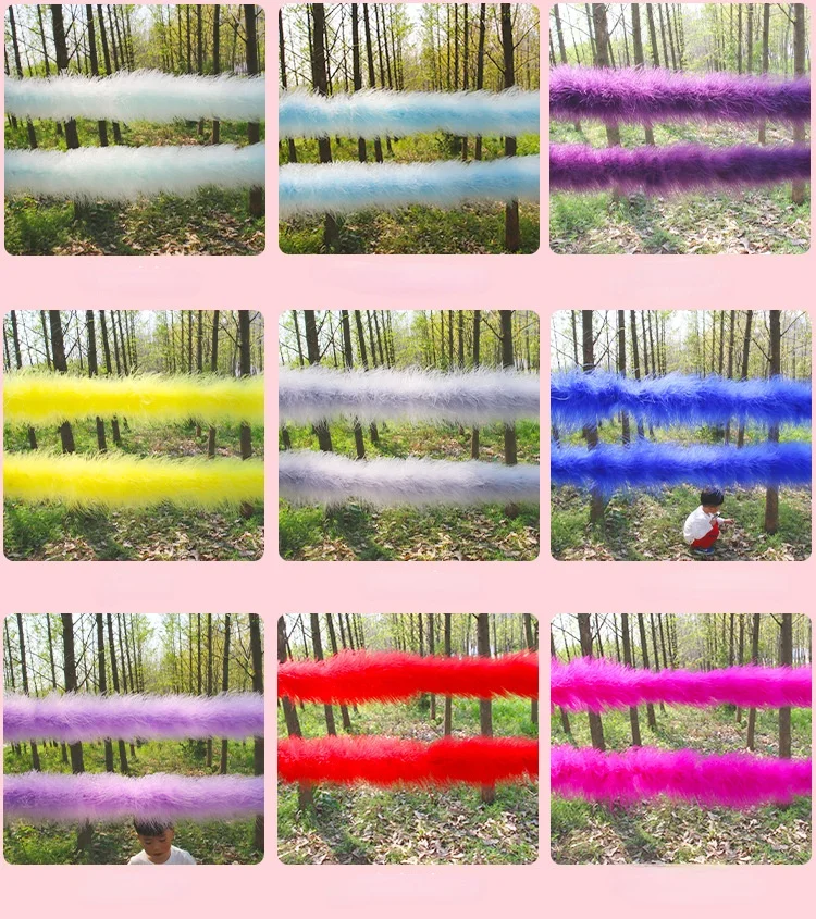 12 Pack DIY Thicker Plush Big Feather Boa Family Shopping Mall