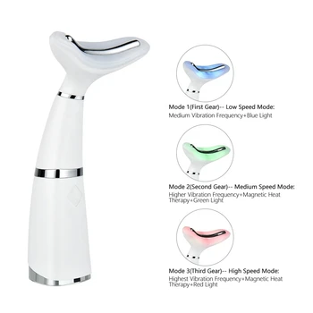 

LED Photon Sonic Vibration Neck Massager Heating Therapy Skin Tighten Reduce Double Chin Anti-Wrinkle Device Beauty Instrument