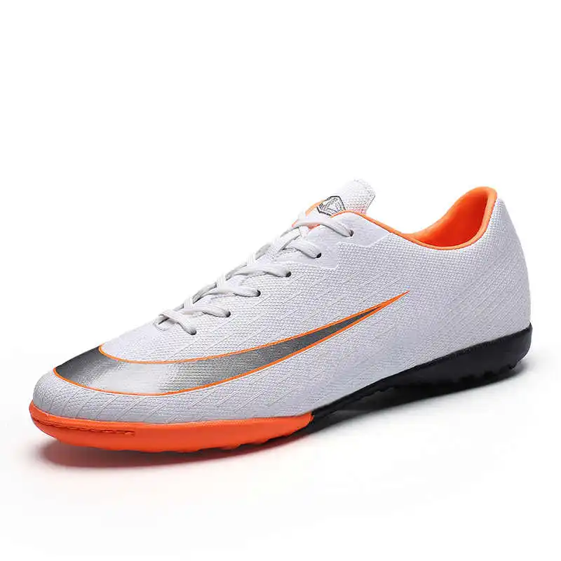 white turf Футбольные бутсы Крытый газон Futsal кроссовки TF& Длинные шипы Мужская обувь футбольные бутсы оригинальные футбольные спортивные ботинки для женщин и мужчин - Цвет: white turf