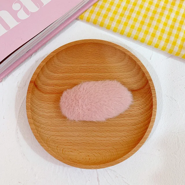 A-Pink Милые заколки для волос из кроличьего меха, заколки для волос, детские заколки для волос, овальные Четырехсторонние заколки для волос для девочек, заколки для волос, головные уборы - Цвет: A-Pink