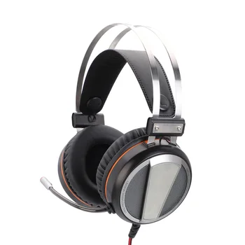 

Vamery G601 Virtual 7.1 RGB Colorful Surround Sound Effect USB Gaming Headset with Mic Silver Gray