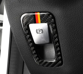 

For Mercedes Benz C Class W205 GLC Stickers Carbon Fiber P Button Electronic Hand Brake Button Cover Trim Frame Sticker