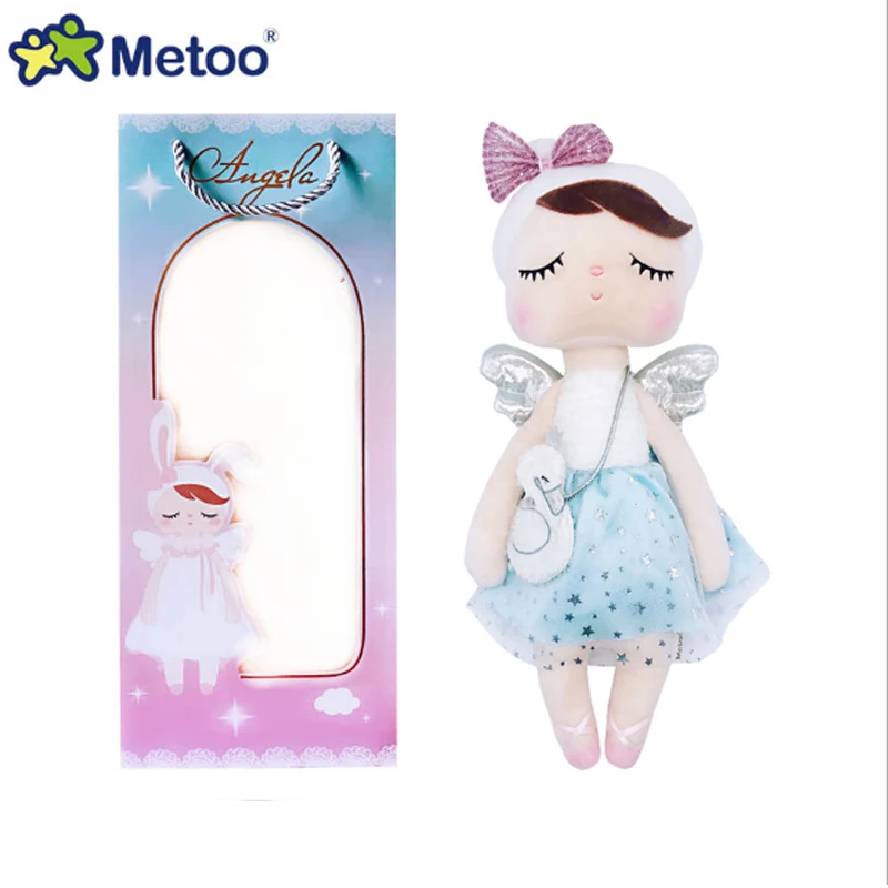 Metoo Angela Rabbit Dolls Stuffed Plush Animals Cartoon Cute Soft Toys for Kids Girls Children Boys Baby Birthday Boxed Original tg765 mt 7 inch new original boxed tg765 mt touch panel hmi 1 year warranty