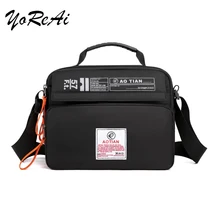 

YoReAi New Men's Waterproof Crossbody Bag Oxford Pure Color Shoulder Bags Sports Trend Large Capacity Handbag Square Coin Purse
