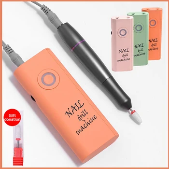 

1 Pc Portable Rechargeable Nail Drill Machine Handpiece With Light Nail Polisher Manicure Remove Acrylic Milling Dropshipping