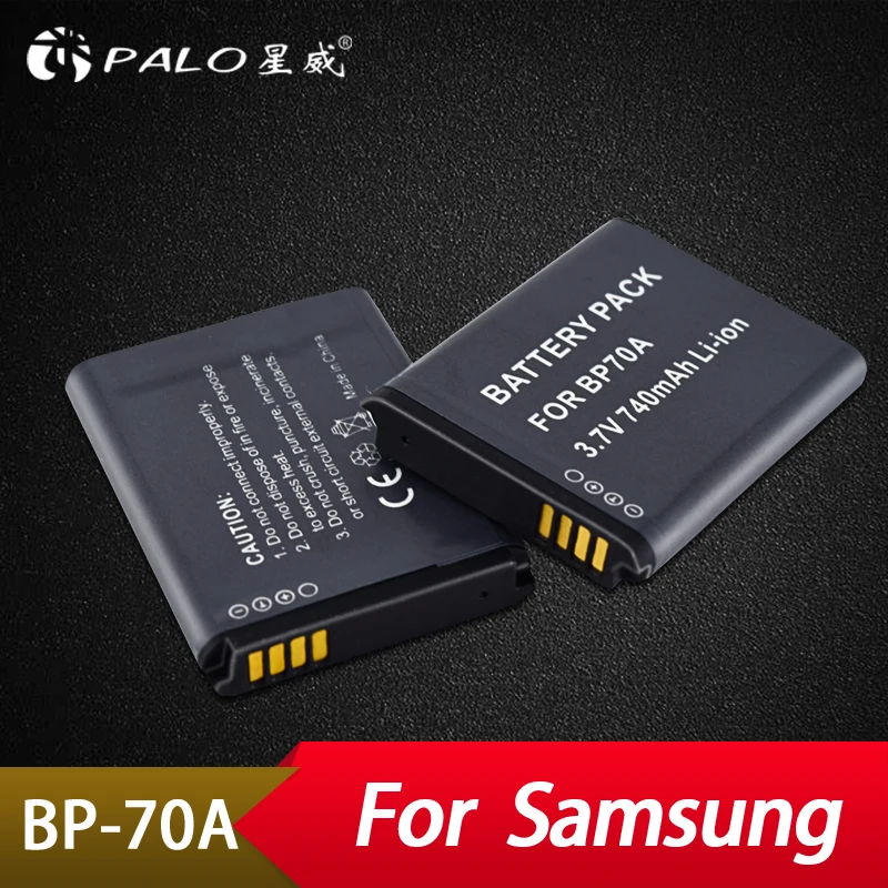 Palo 1 6 шт. фотолампы Женская батарея BP70A для SAMSUNG AQ100 DV150F ES65 ES67 ES70 ES71 ES73 ES74 ES75 ES80