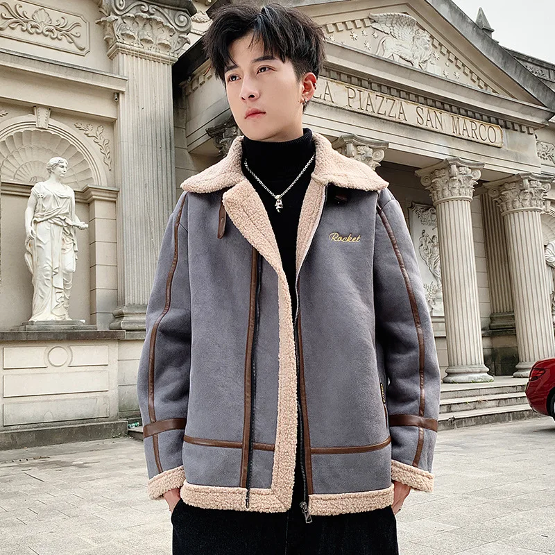 

Men Short Woolen Jacket-Style Stand Collar Autumn And Winter Wool Jacket Men's Fashion Thick Casual Workwear Coat Cashmere Wool
