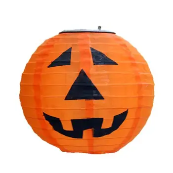 

Halloween LED Solar Pumpkin Lantern DIY Portable Wire Hanging Home Decor