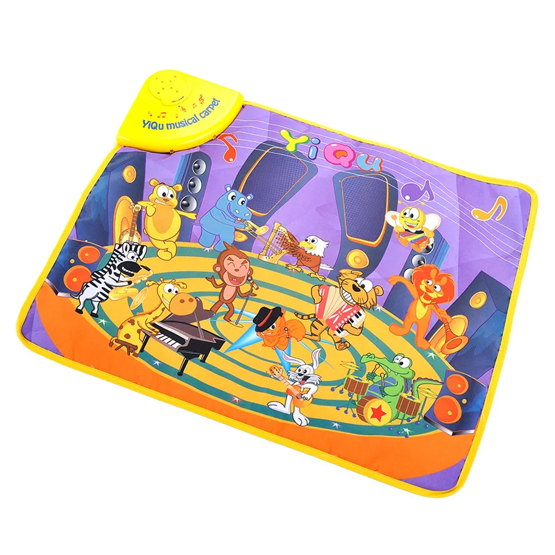 Yiqu3013 детская музыкальная игра коврик Игрушка Животные концертный сенсорный большой цирковой инструмент одеяло