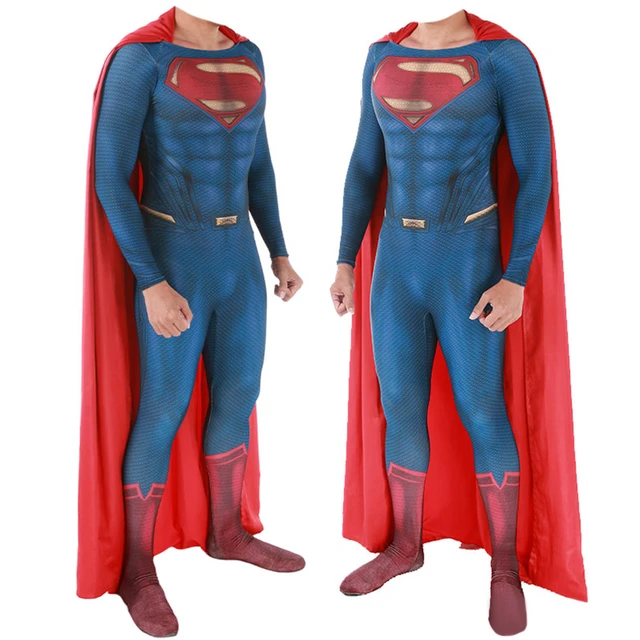 The Man of Steel Cosplay Costume Adults Kids Superhero Suit Halloween  Bodysuit - AliExpress