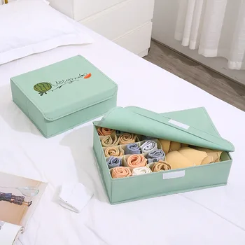 

Underwear Storage Box Dust-proof Cloest Organizer Case Waterproof Oxford Foldable Organizador Box Bra Socks Neatenting Organizer