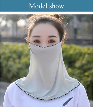 

Light Green Cover the face Neck Sun Protection Windproof Cap Ski Dustproof Face Towel Face Protection air filtration Mask