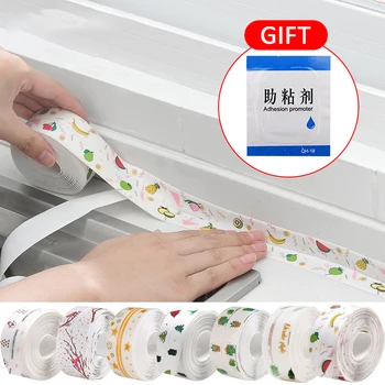 

1 ROLL PVC Material Acrylic Glue Kitchen Bathroom Wall Sealing Tape Waterproof Mold Proof Adhesive Tape 3.2mx3.2cm
