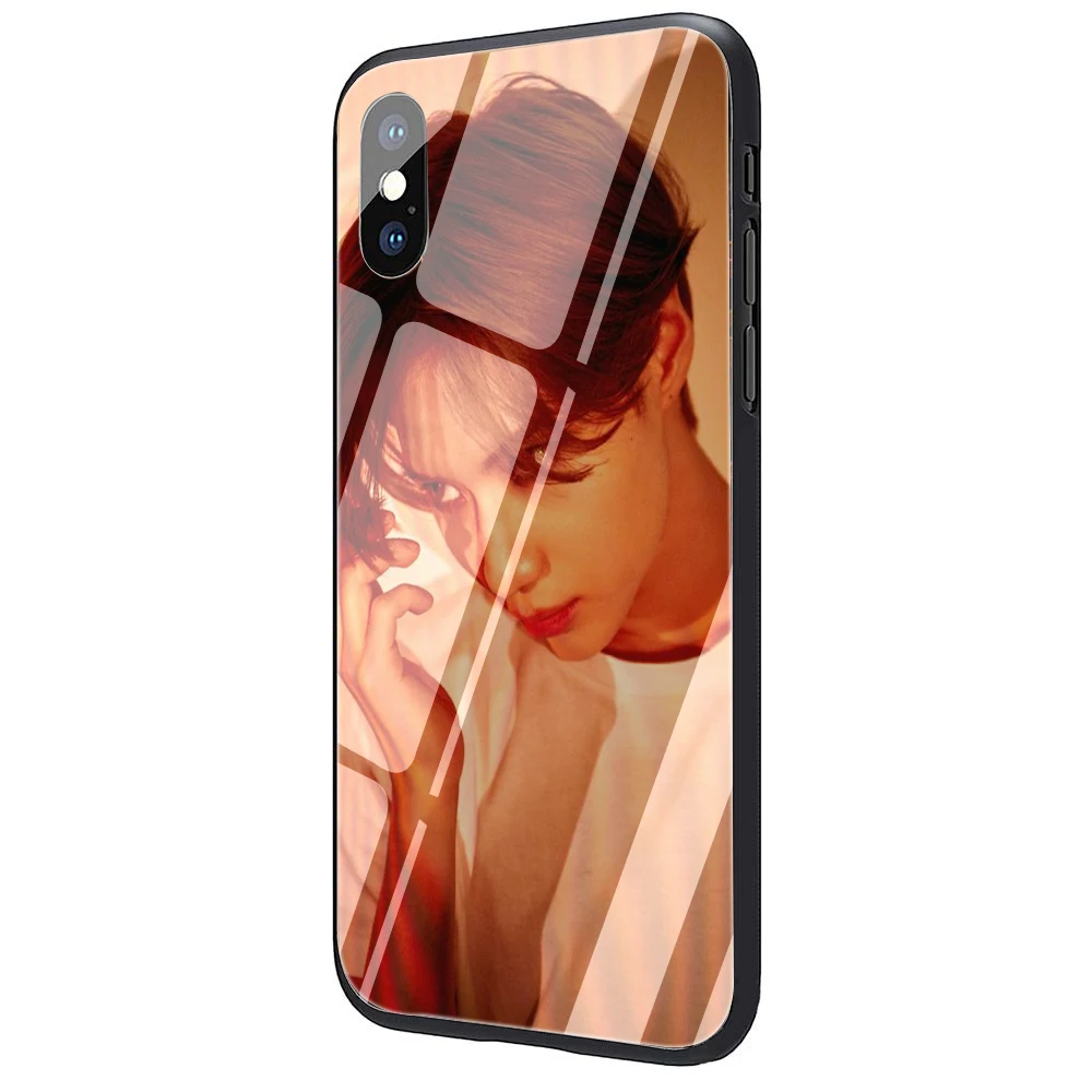 EWAU KPOP SHINee Taemin закаленное стекло чехол для телефона чехол для iPhone 5 5S SE 6 6s 7 8 Plus X XR XS 11 Pro Max