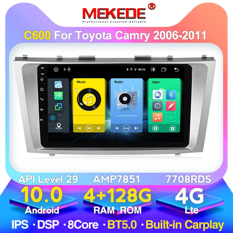MEKEDE автомобильный Android 10 стерео система для Toyota Camry 2006 2011 Автомобильный Радио