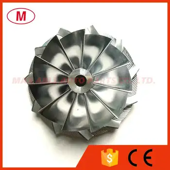 

T04S 58.47/76.07mm 11+0 blades Racing Turbo Billet compressor wheel/Aluminum 2618/Milling wheel for Turbocharger Cartridge/CHRA