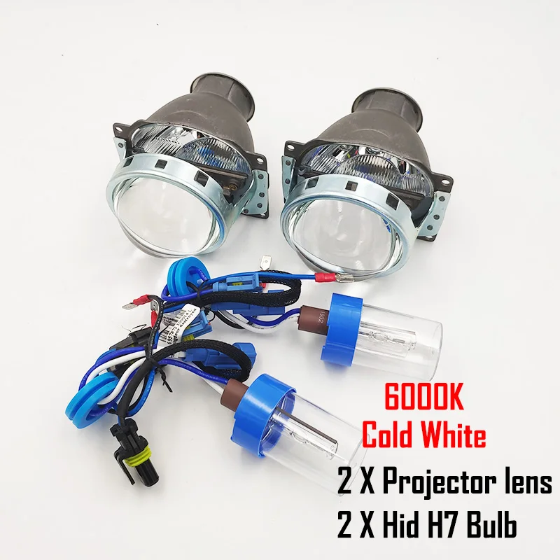 Автомобильный стиль 3,0 дюймов Q5 H7 линзы проектора bi Xenon H7 HID ксенон/Галоген/светодиодный LHD для налобного фонаря - Цвет: HID 6000k