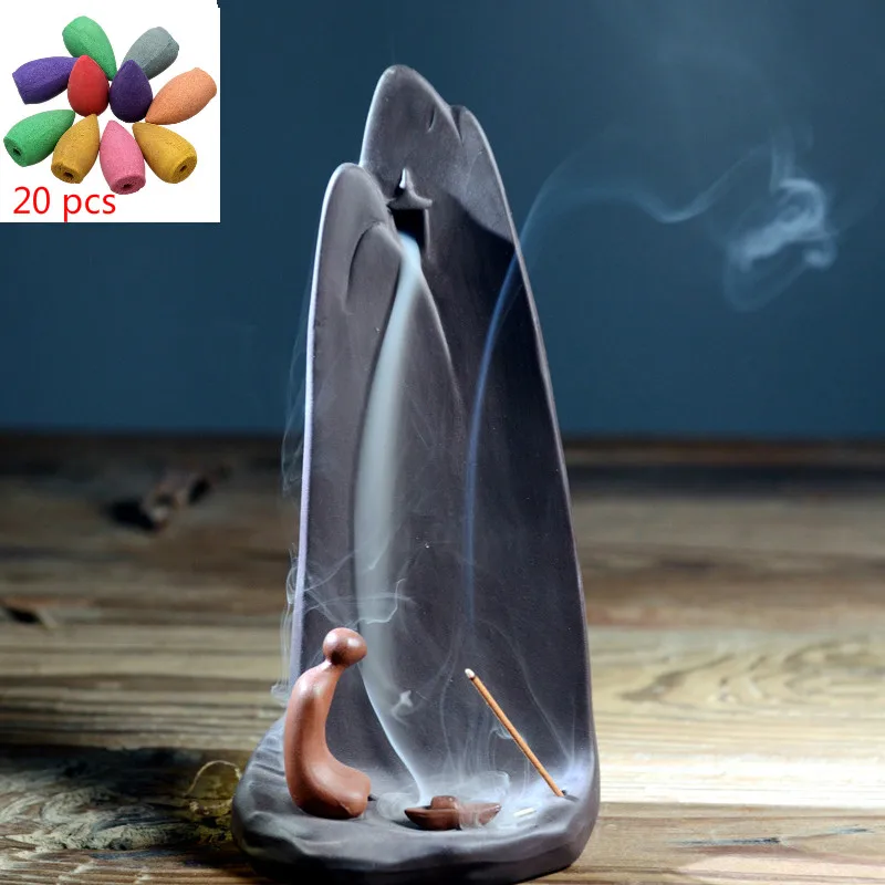 

Creative Burner Xiangmontana Circumfluence Besieging Frankincense Stick Cone Title Buddhist Temple Tea Buda Decoration Incense