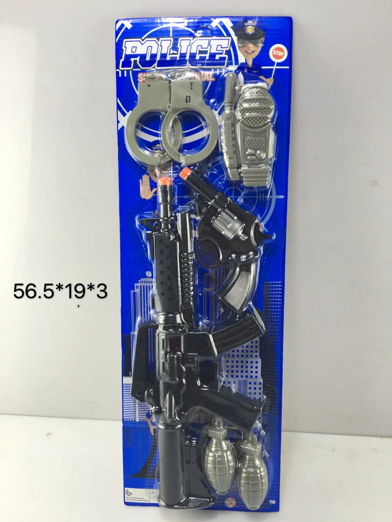 

Hot Selling Stall Supply of Goods Soft Bullet Pistol Police Suit Kids Toy Plastic Submachine Gun Boy Gift