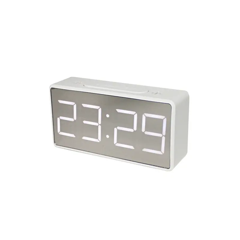 Mirror Alarm Clock LED Digital Display Electronic Time Temperature Calendar Table Alarm Clock USB Charging Student Desk Clocks