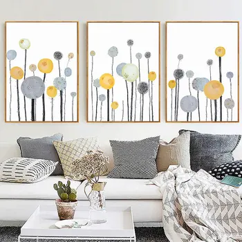

Nordic Poster Dandelion Canvas Painting Abstract Wall Art Print Minimalism Modern Picture For Living Room On The Wall Home Decor